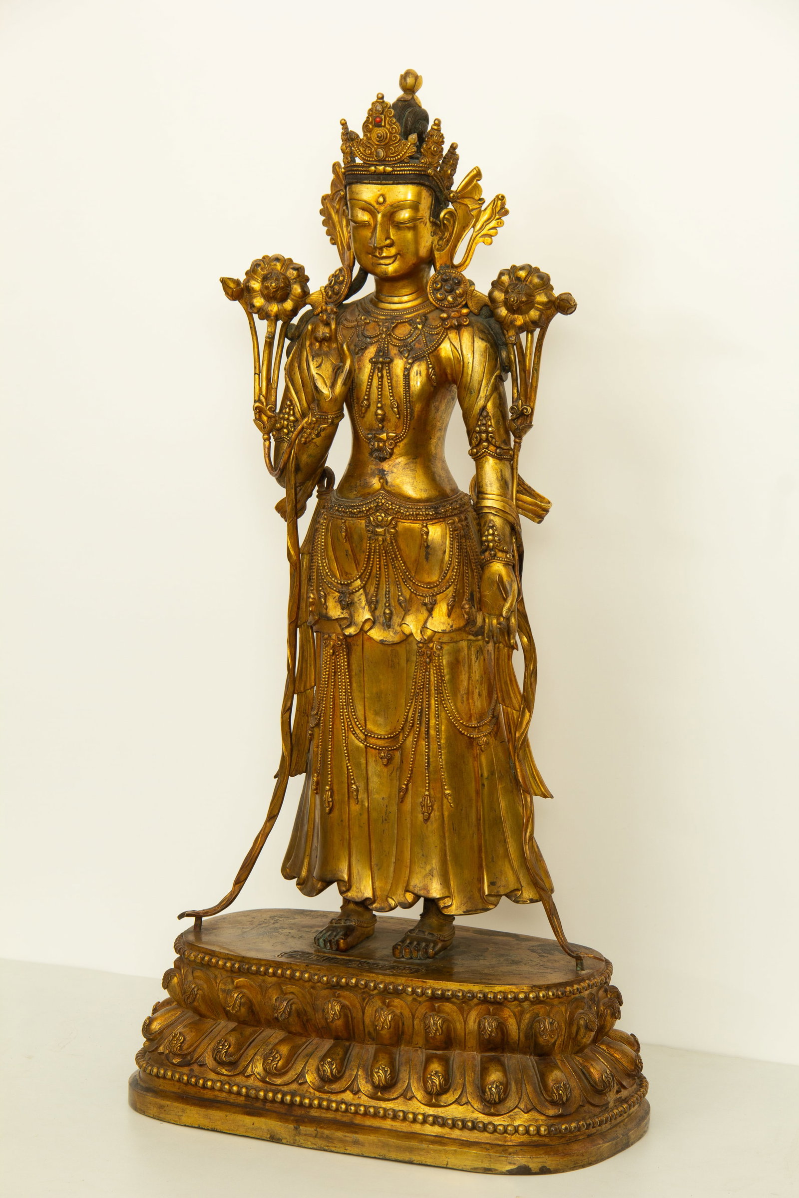 Gilded bronze Buddha statue - 5