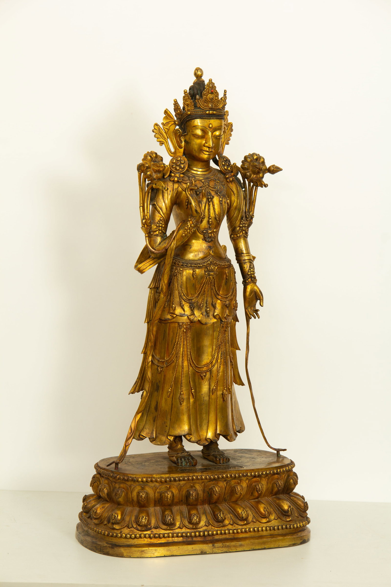 Gilded bronze Buddha statue - 7