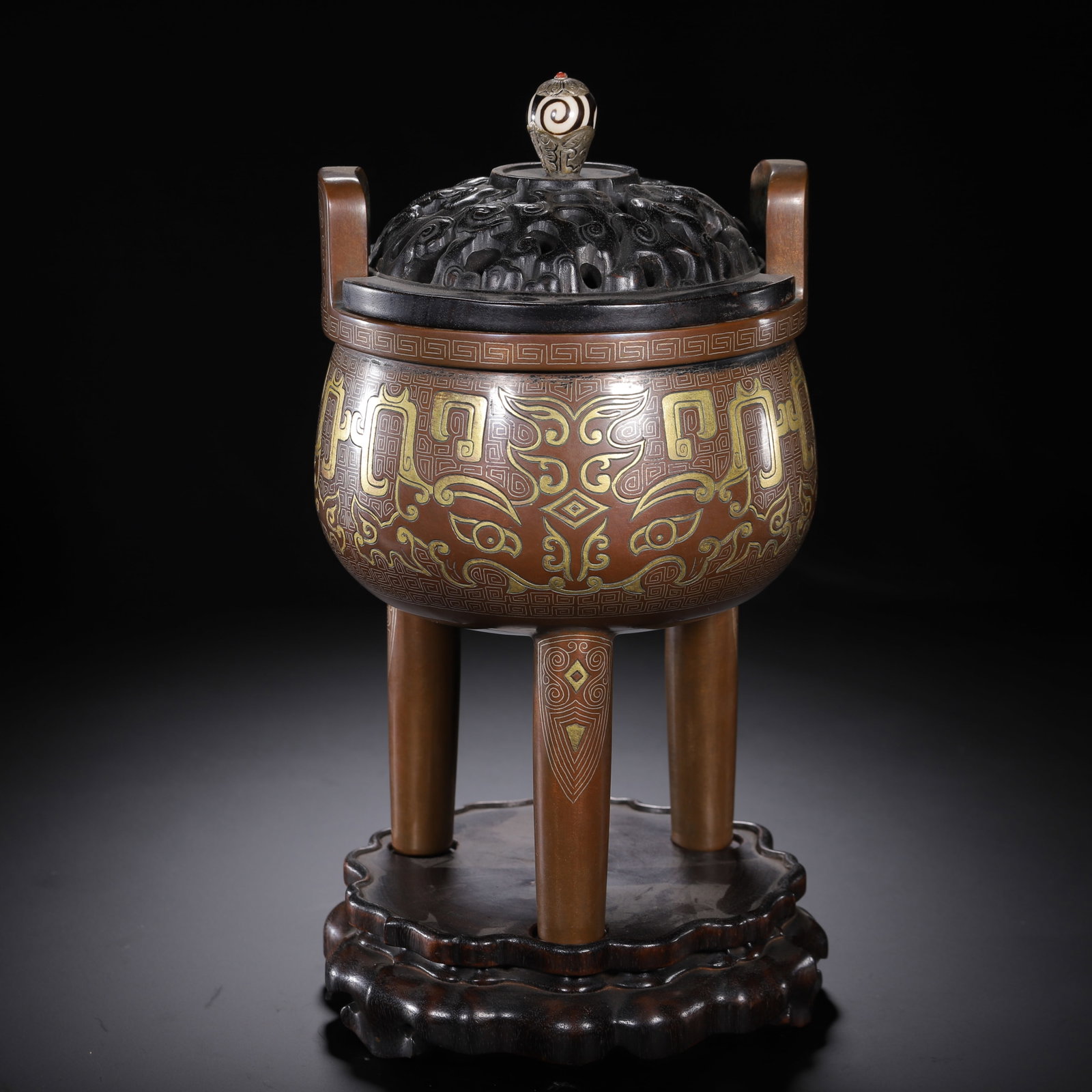 Bronze Incense Burner - 7