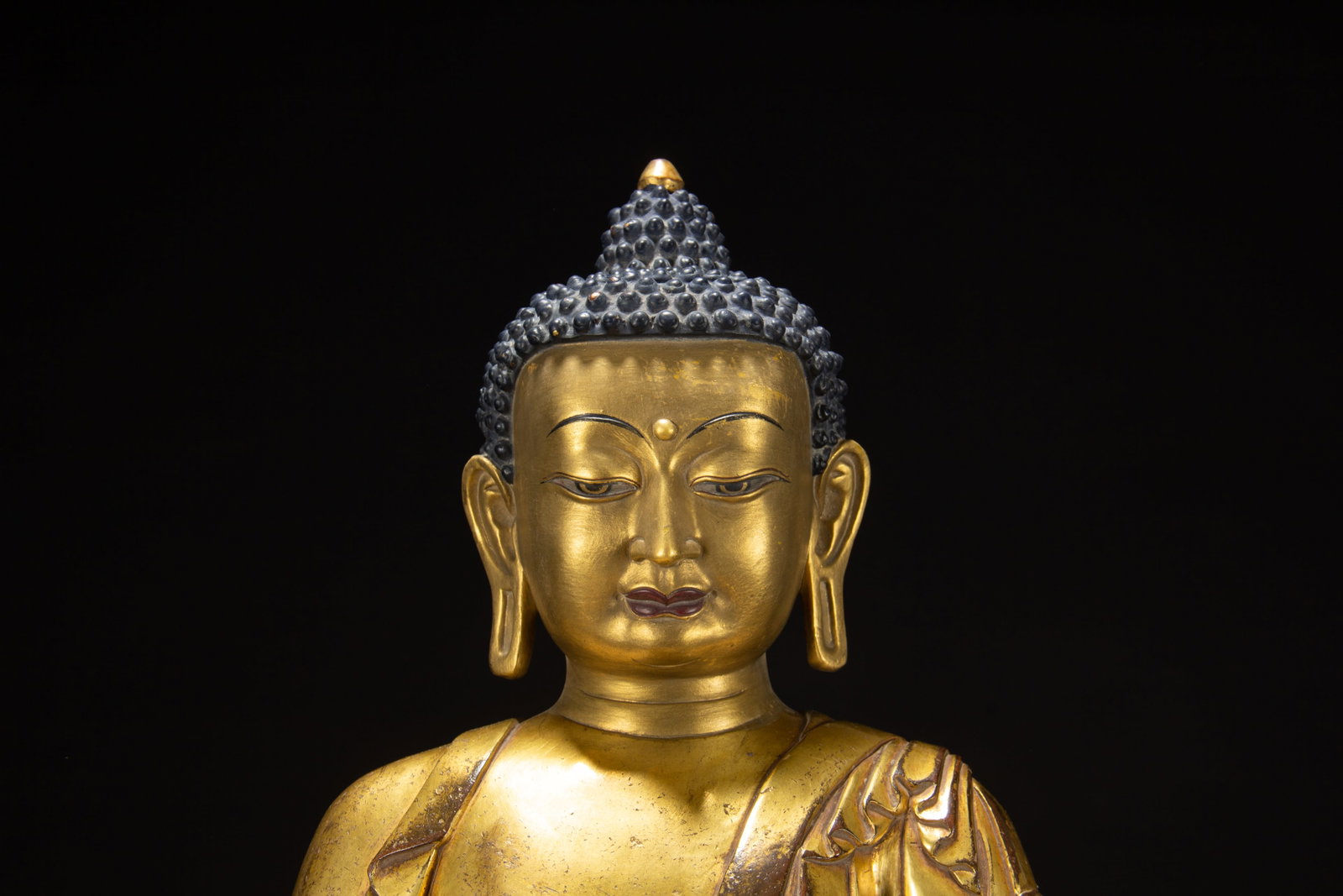 Gilded bronze Buddha statue - 9
