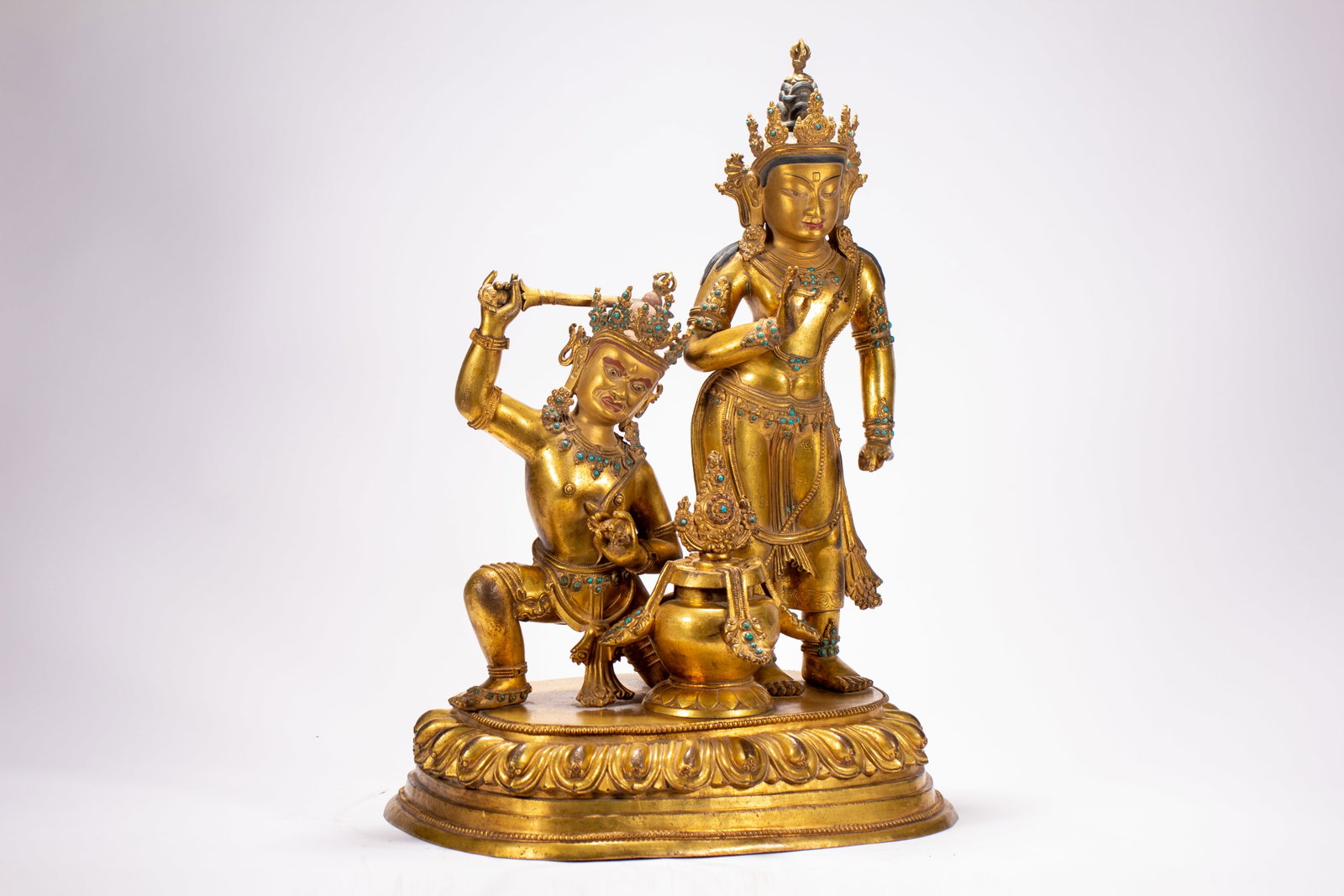 Gilded bronze Buddha statue - 6