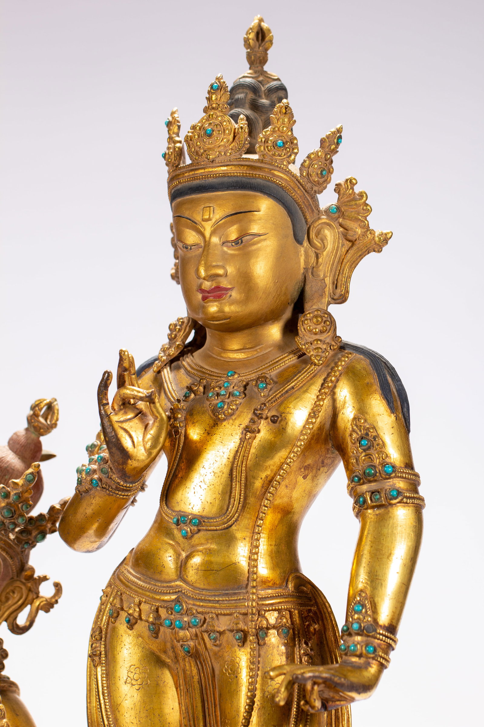 Gilded bronze Buddha statue - 9