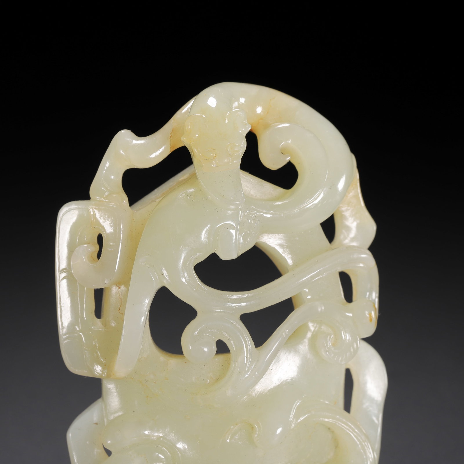 Hetian jade dragon pattern pendant - 2