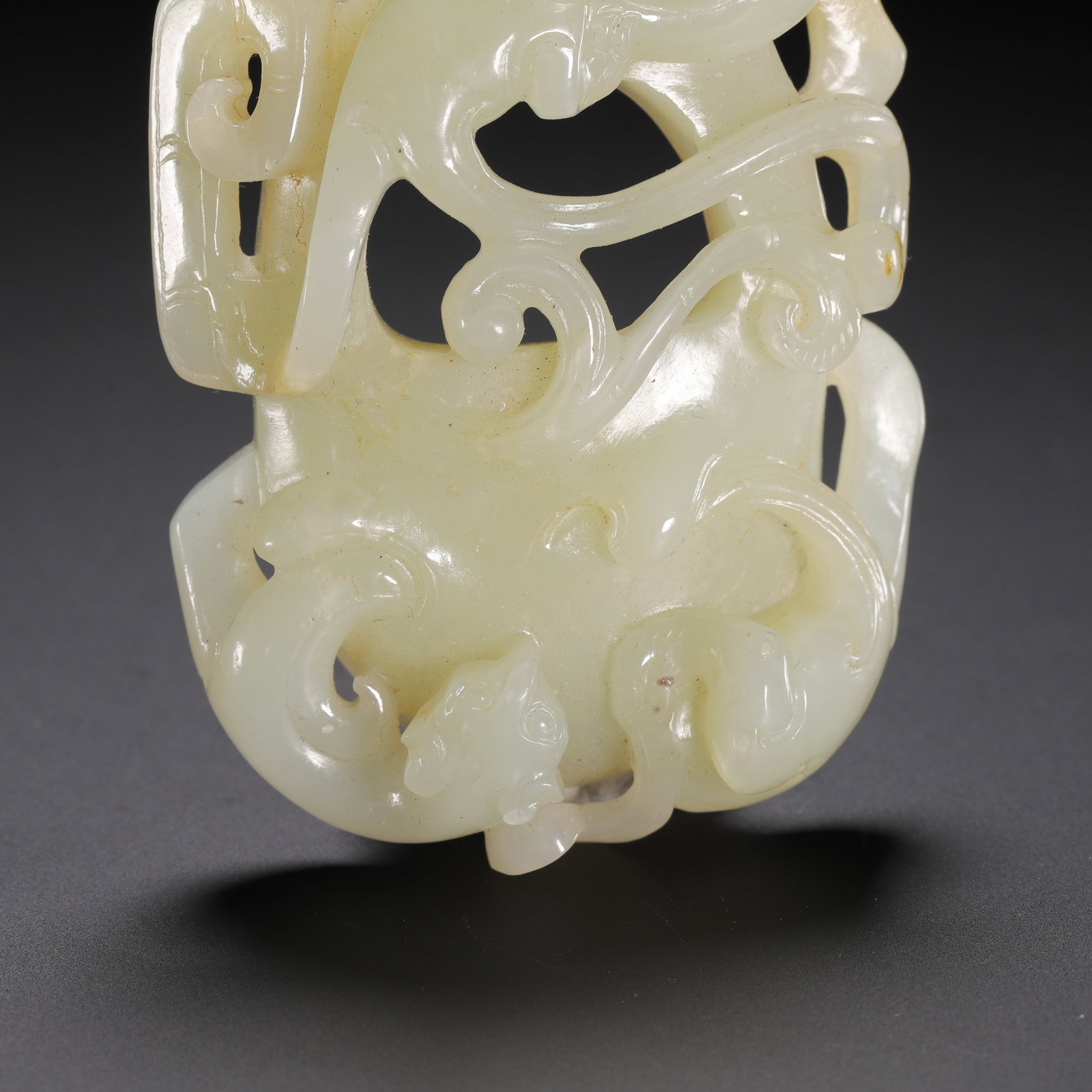 Hetian jade dragon pattern pendant - 3