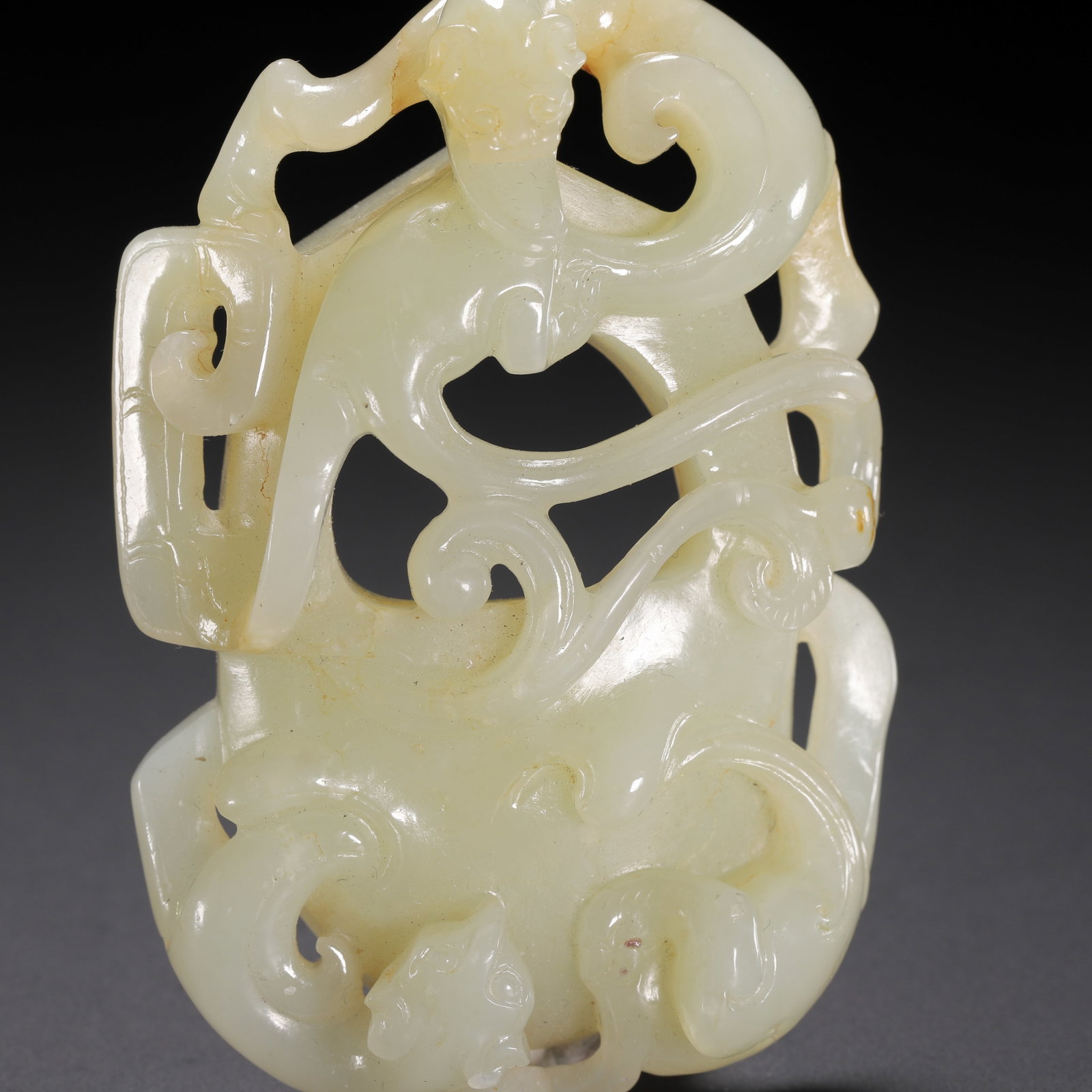 Hetian jade dragon pattern pendant - 4