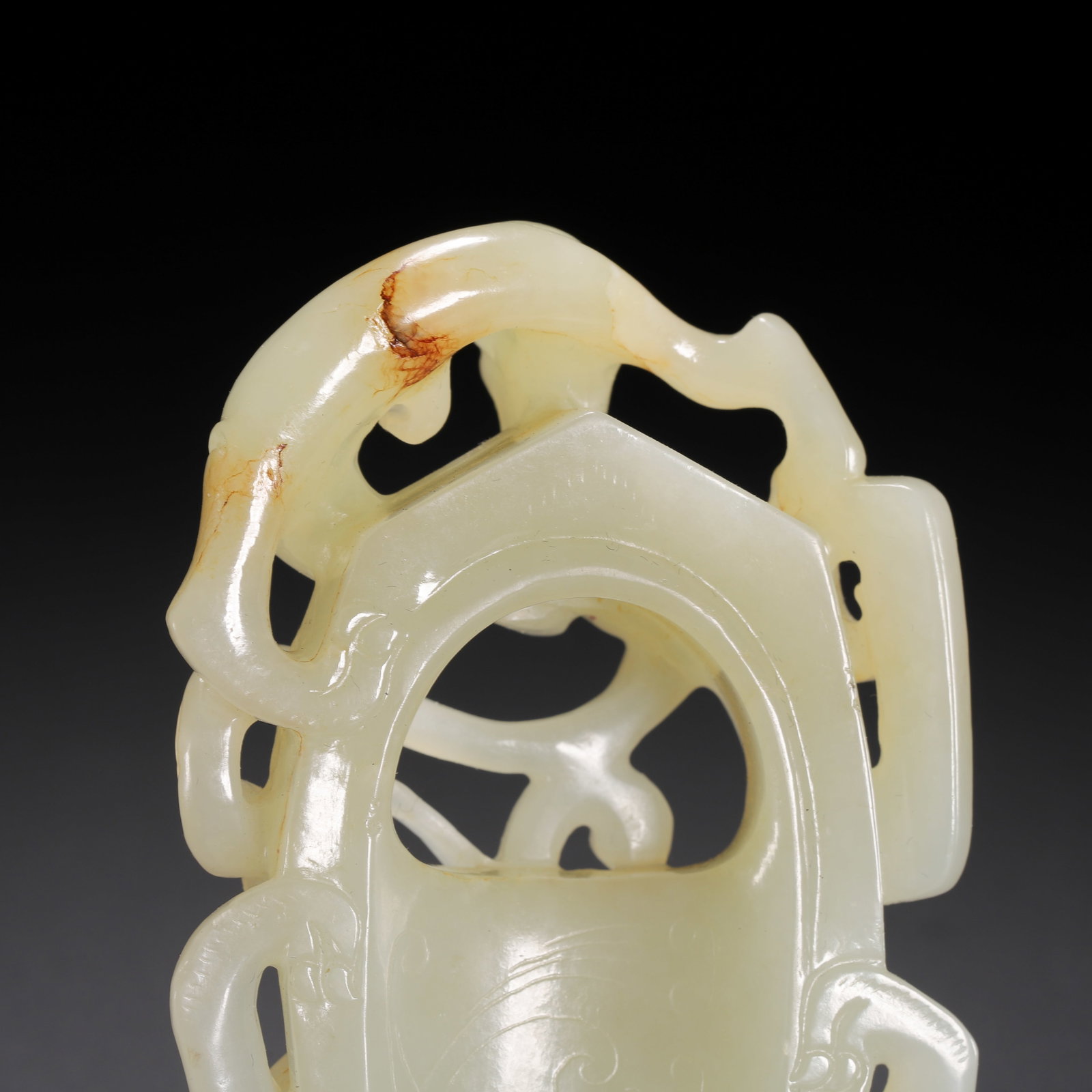 Hetian jade dragon pattern pendant - 6