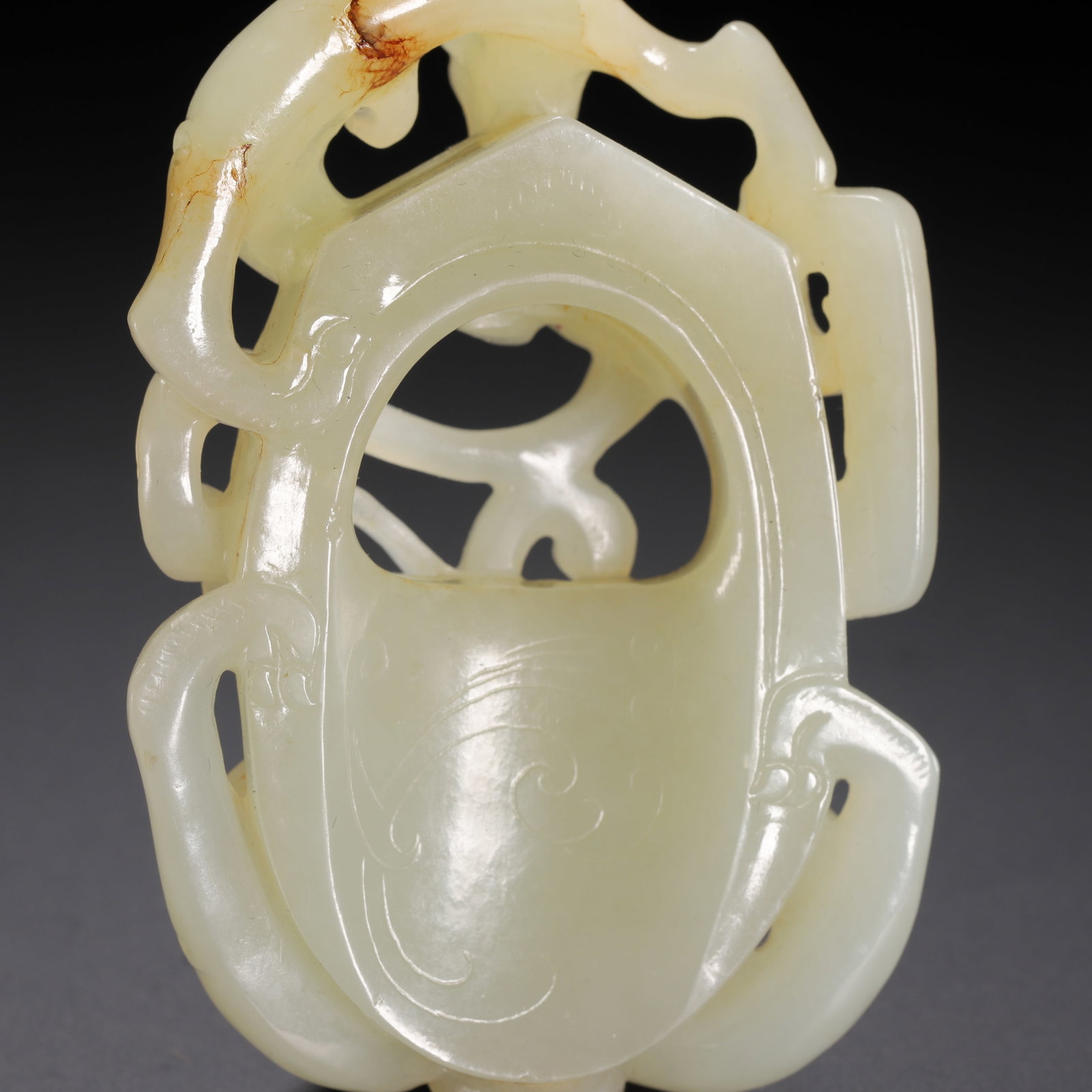 Hetian jade dragon pattern pendant - 8