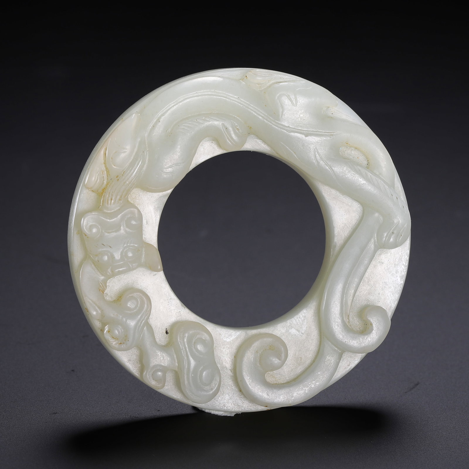 Hetian jade Bi: Length 5.5cm, Width 5.5cm, Weight 50g