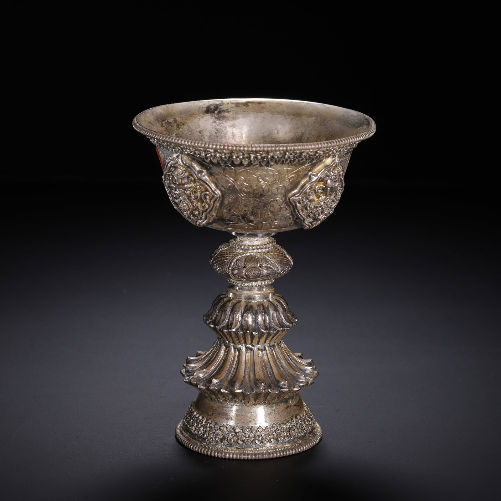 A Tibetan-style silver cup - 7