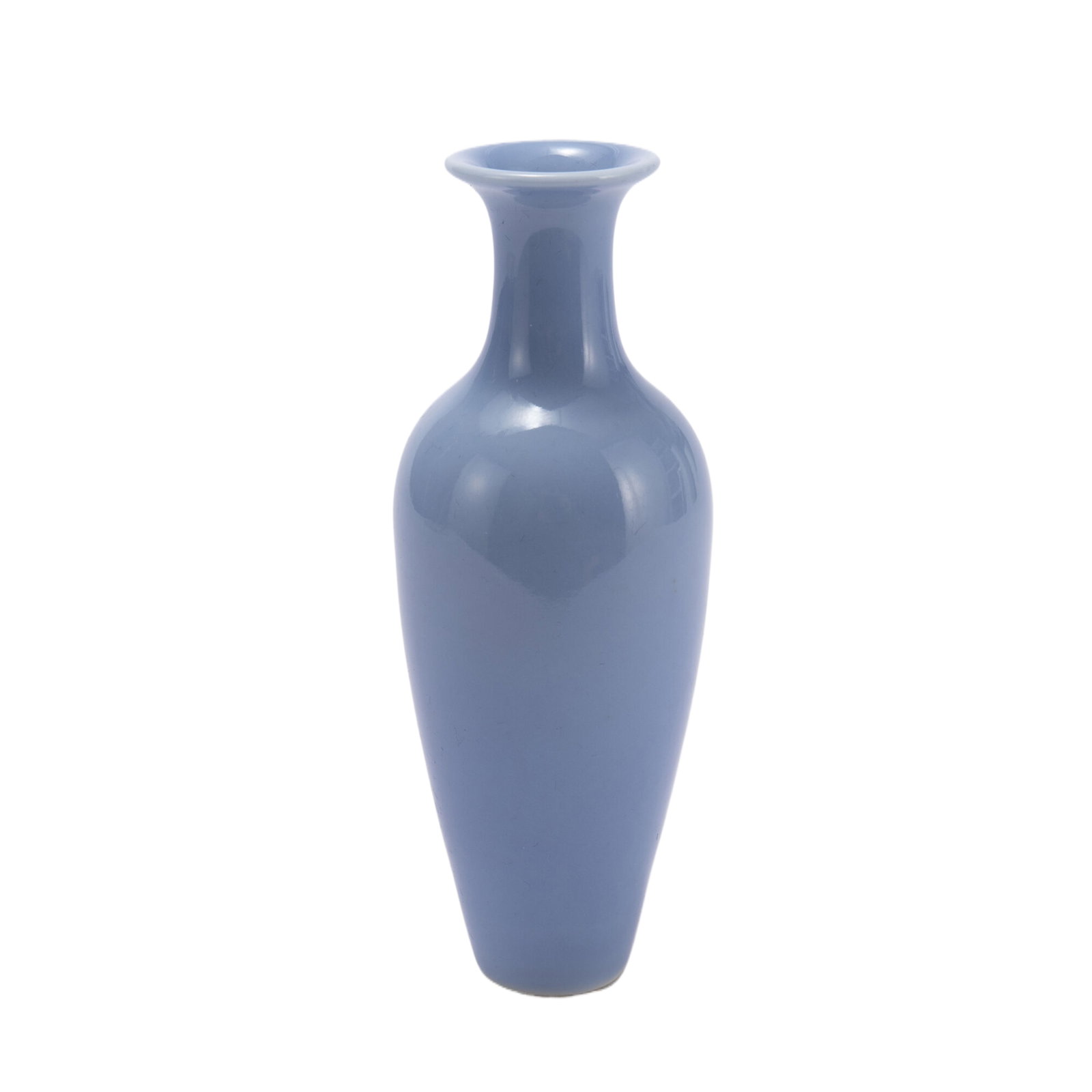 A small sky-blue glazed bottle from the Kangxi period of the Qing Dynasty (1 of 9)