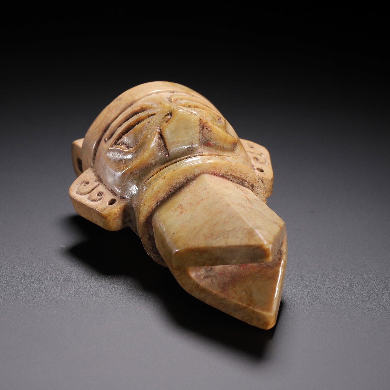 Jade mask pendant - 8