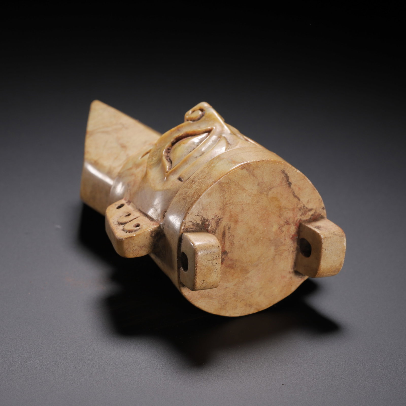 Jade mask pendant - 9