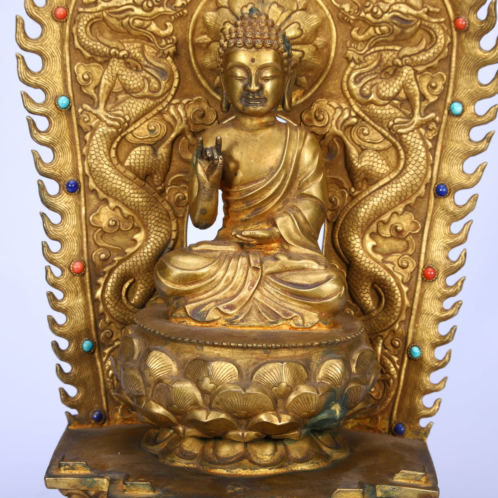 Gilded bronze Buddha statue - 3