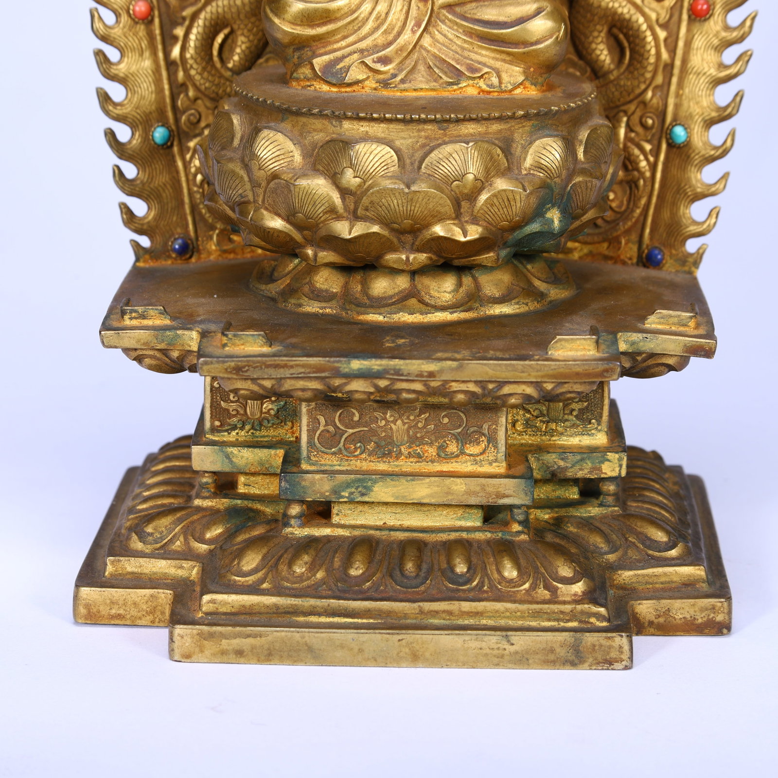 Gilded bronze Buddha statue - 4