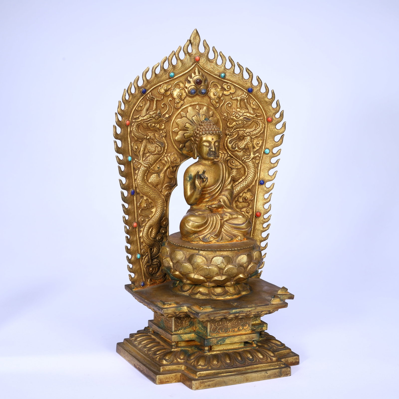 Gilded bronze Buddha statue - 5