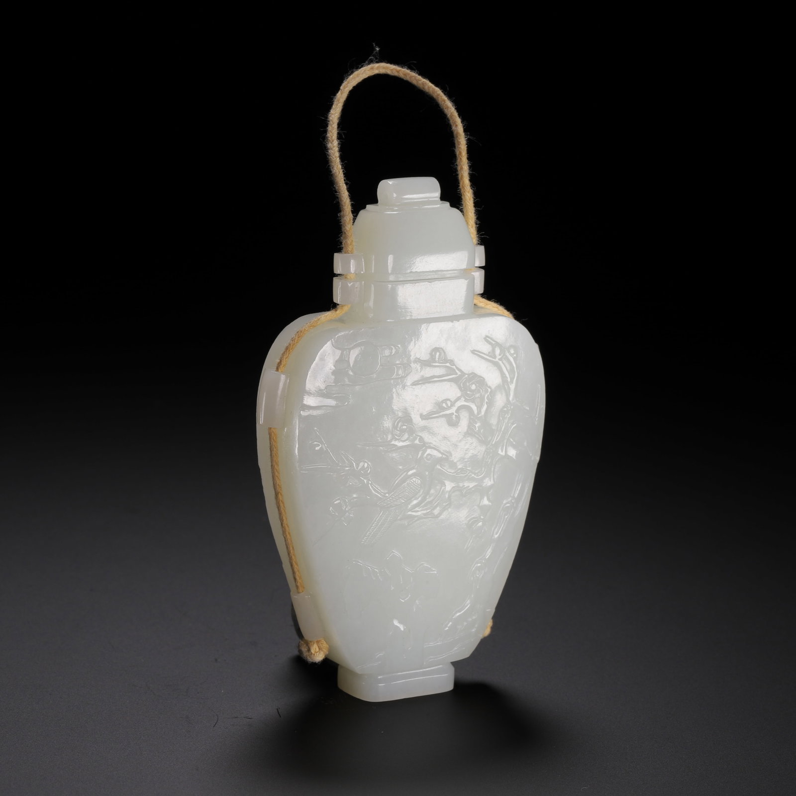 Hotan jade vase - 4