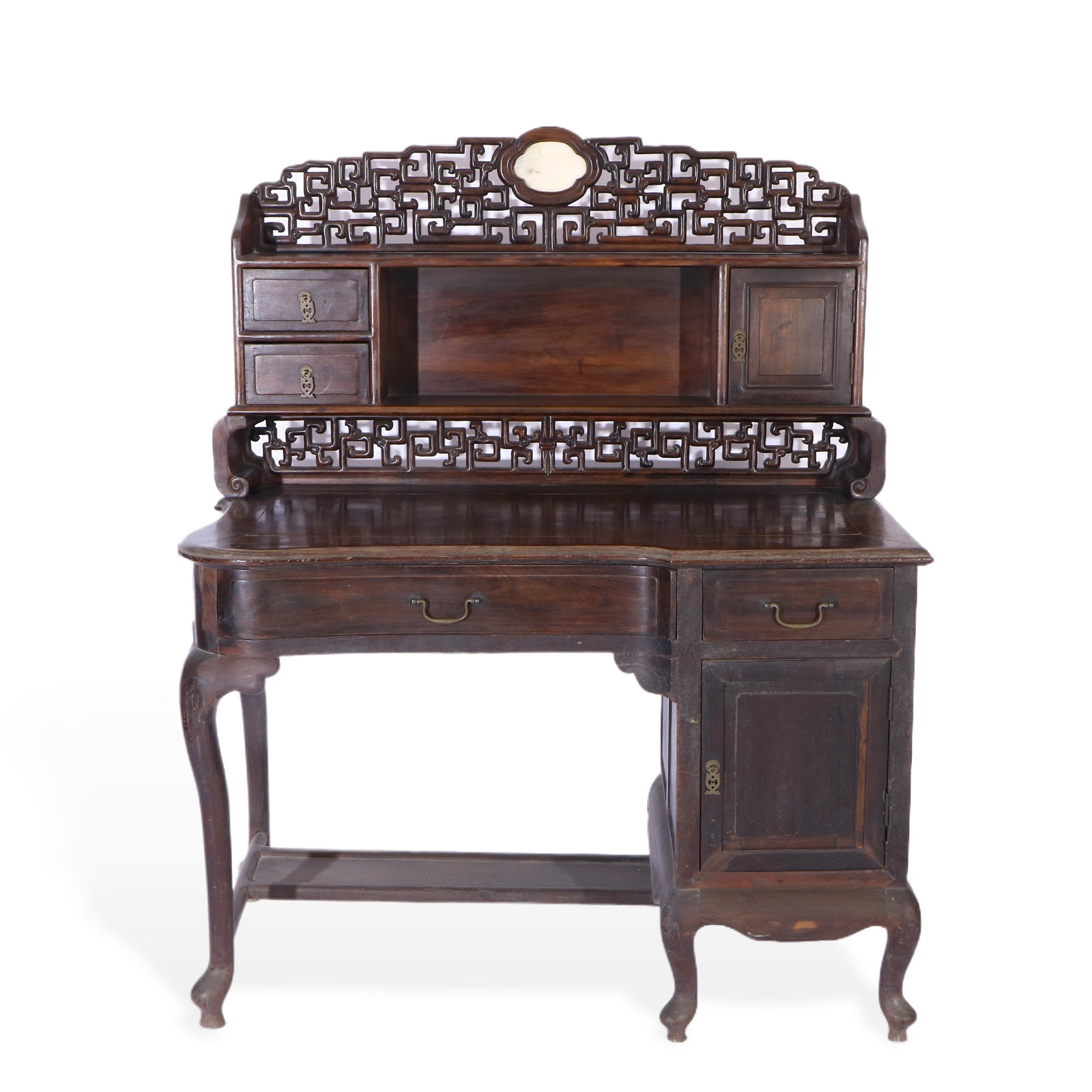 Rosewood dressing table: Height 135cm, Length 109cm, Width 54cm
