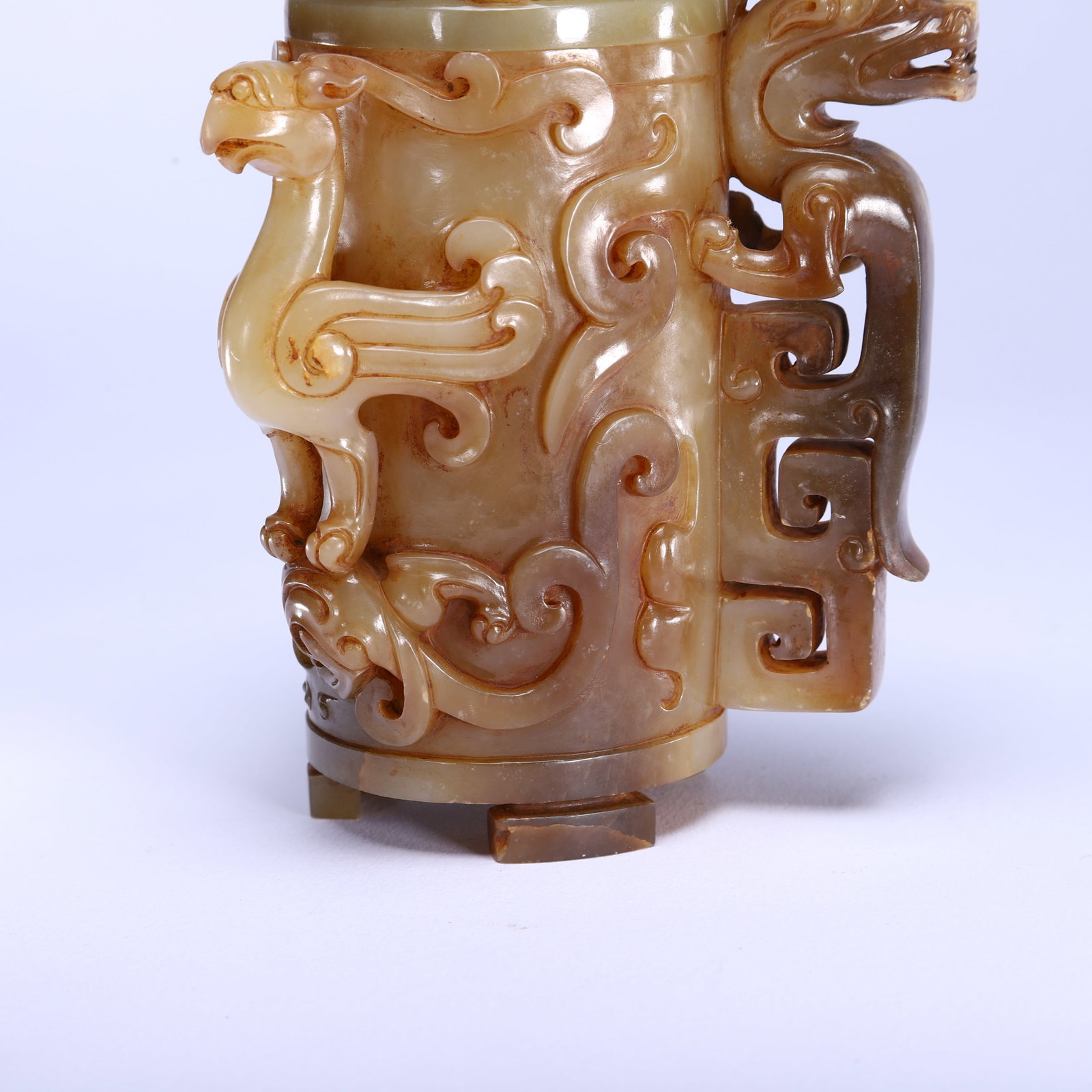 Jade Dragon and Phoenix Pattern Cup - 3