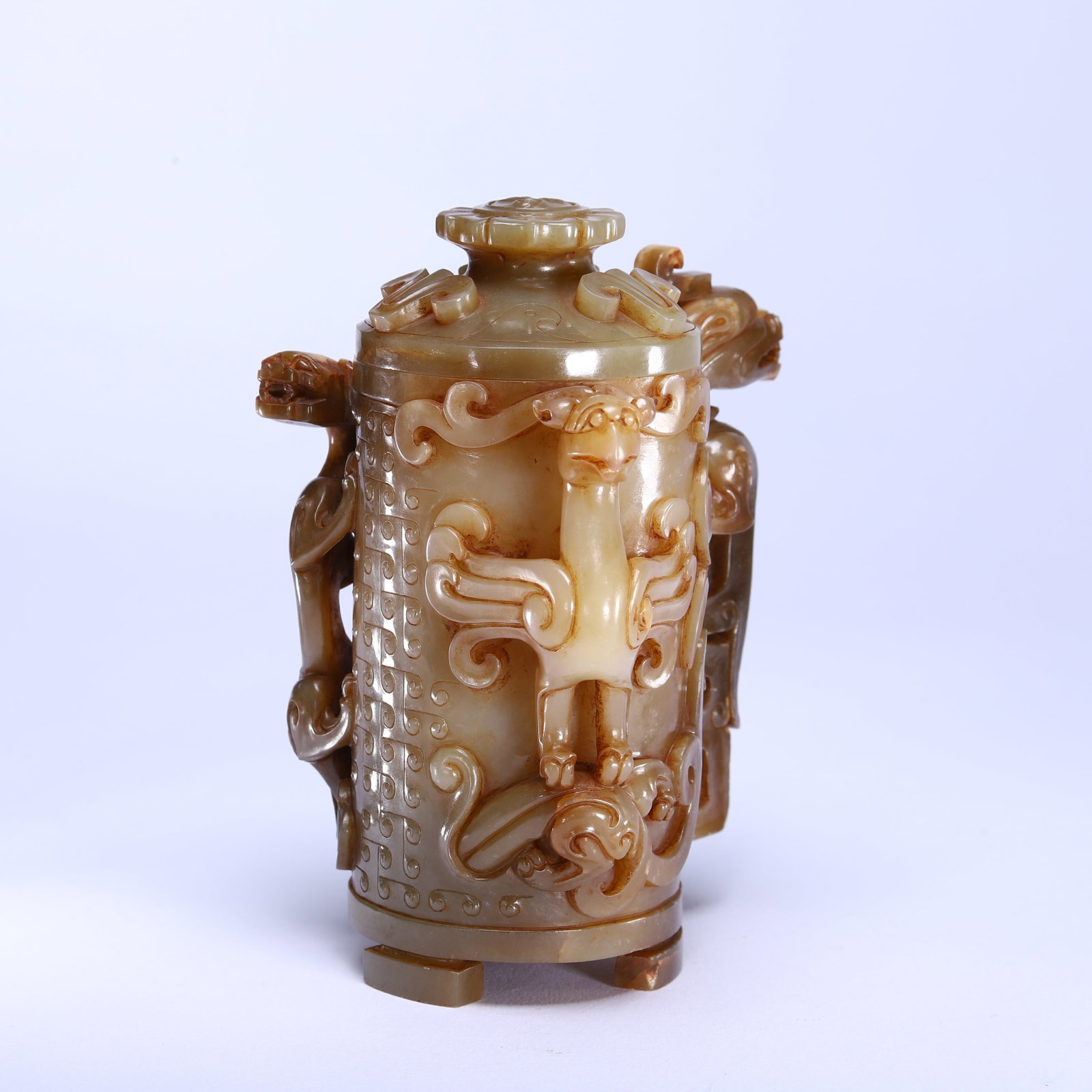 Jade Dragon and Phoenix Pattern Cup - 4