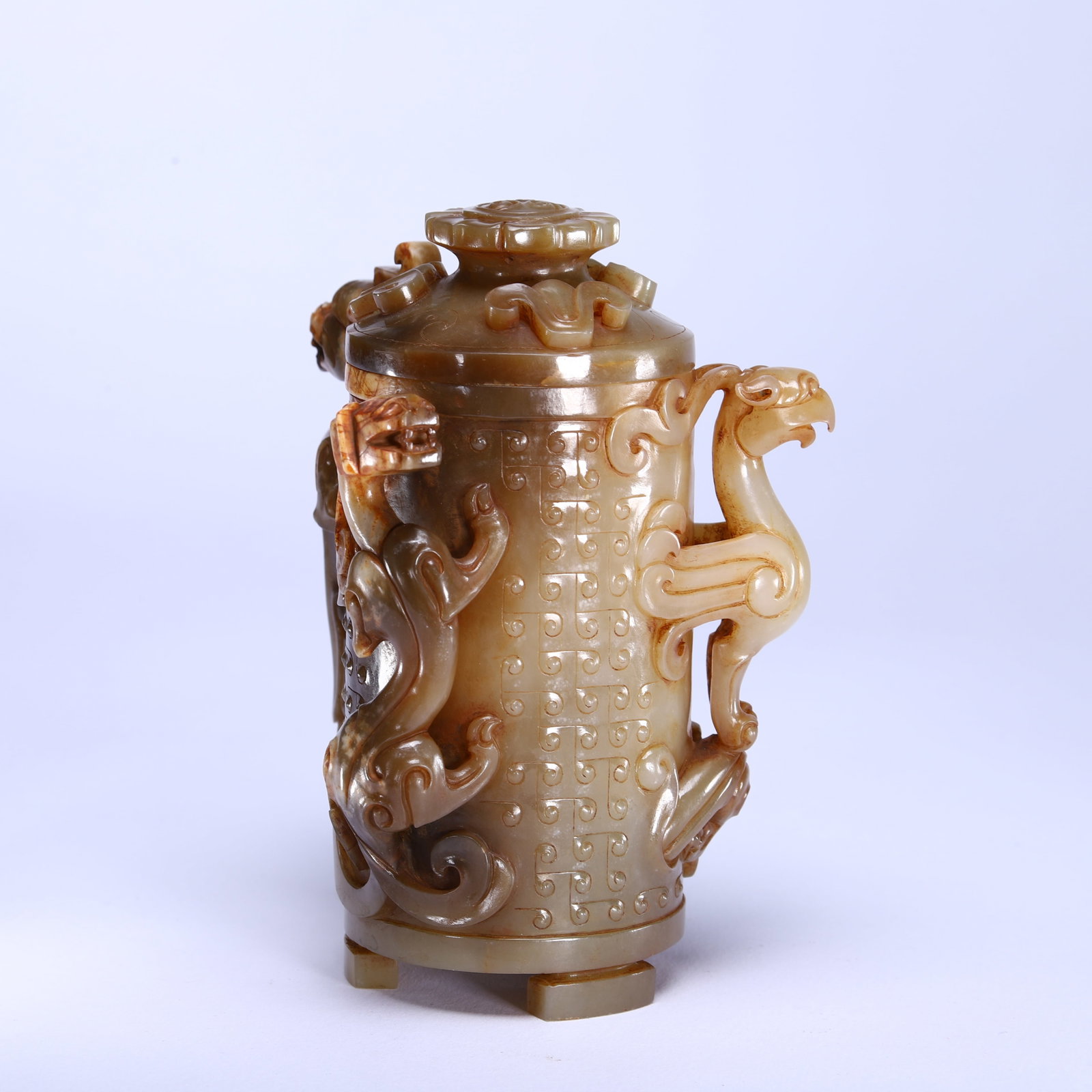 Jade Dragon and Phoenix Pattern Cup - 5
