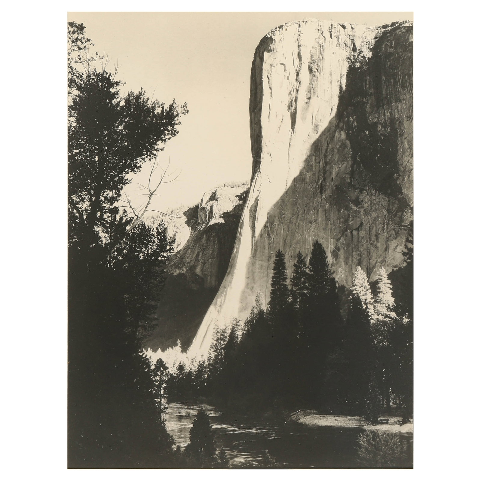 ANSEL-ADAMS-(1902–1984),-EL-CAPITAN,-SUNRISE,-PHOTOGRAPHED: Artist Ansel Adams Title EL CAPITAN, SUNRISE, PHOTOGRAPHED Medium Silver gelatin print, mounted on board Signature Signed in pencil, lower right recto Dimensions Image 7.72 × 10.12 in. (19.6 × 25.7 