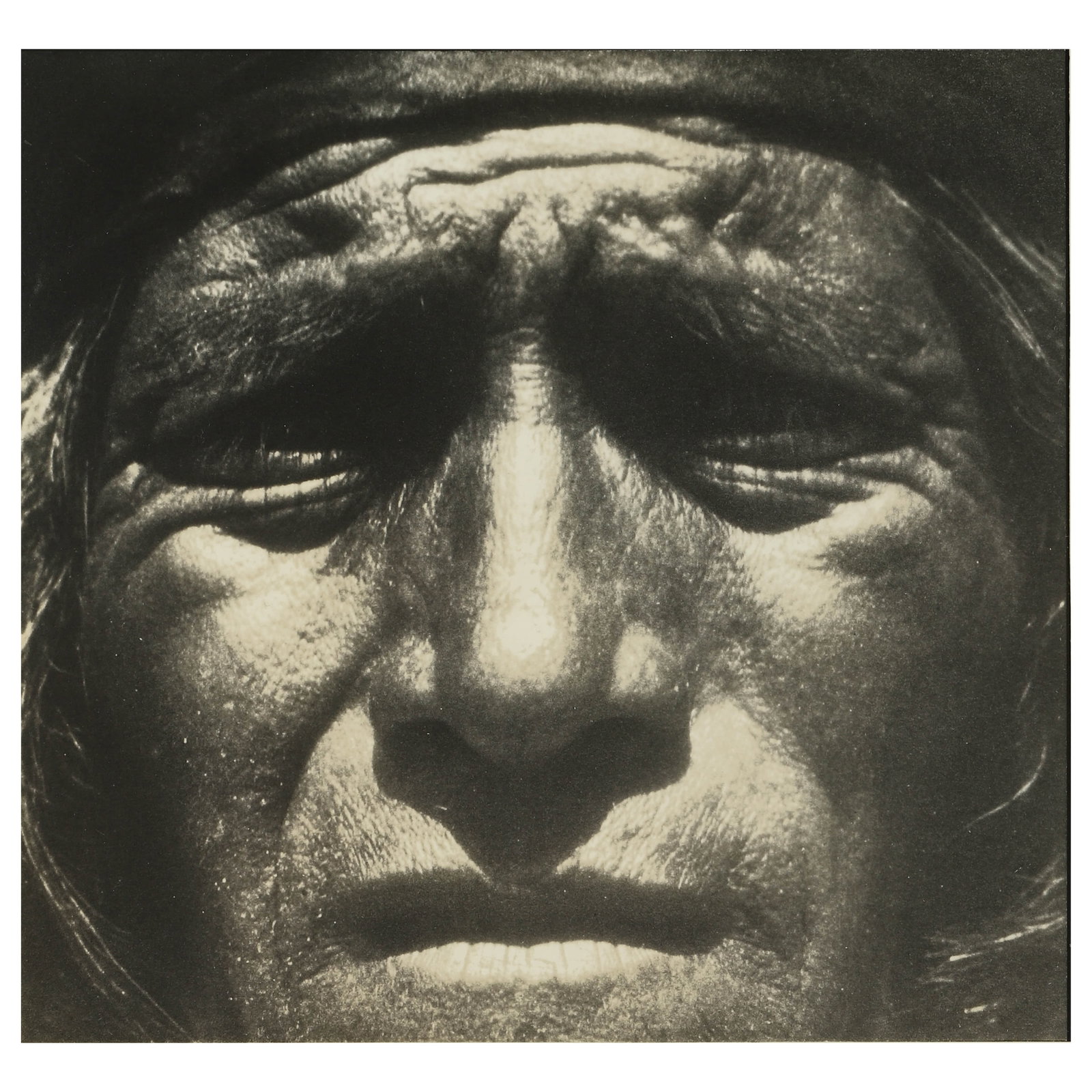 DOROTHEA-LANGE-(1895–1965)[HOPI-MAN,-ARIZONA]: Artist DOROTHEA LANGE (1895–1965) Title [HOPI MAN, ARIZONA] Medium Gelatin silver print, mounted on board Signature Unsigned; stamped on verso Dimensions Photograph: 7 3/16 × 7 11/16 in. (18.3 ×