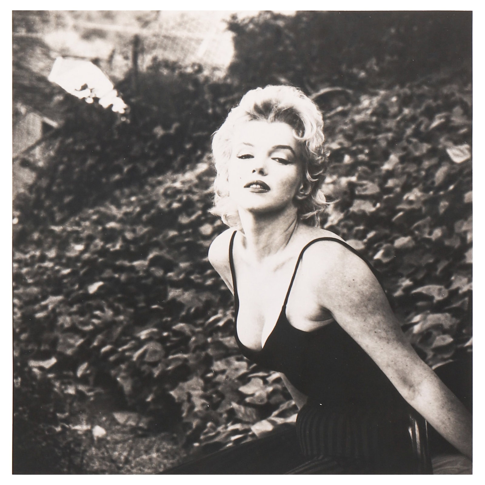 GORDON-PARKS-(1912–2006),-MARILYN-MONROE: Artist Gordon Parks Title Marilyn Monroe Medium Gelatin silver print, mounted on board Signature Signed in pencil on the verso Dimensions Image 9 7/8 × 9 7/8 in. (25 × 25 cm); Frame 19 3/4 × 19