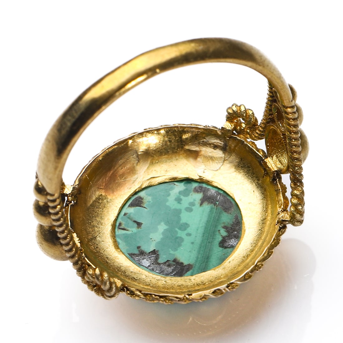 MICROMOSAIC-MALACHITE-GOLD-RING - 5