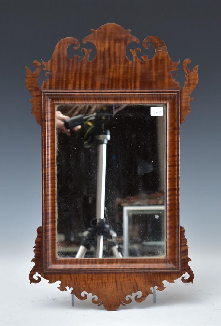 Small Tiger Maple Mirror: 20 1/2" long 19th century