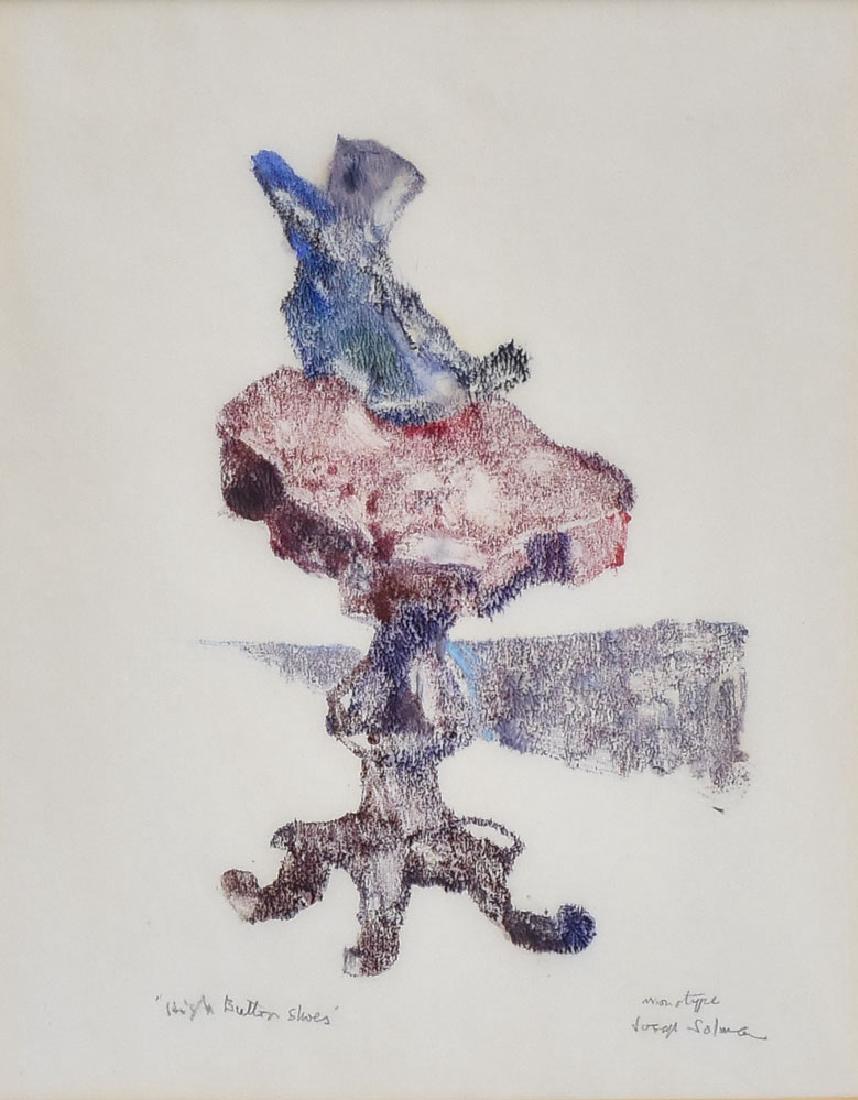 Joseph Solman: High Button Shoes 10" x 8 1/2" monotype signed lower right