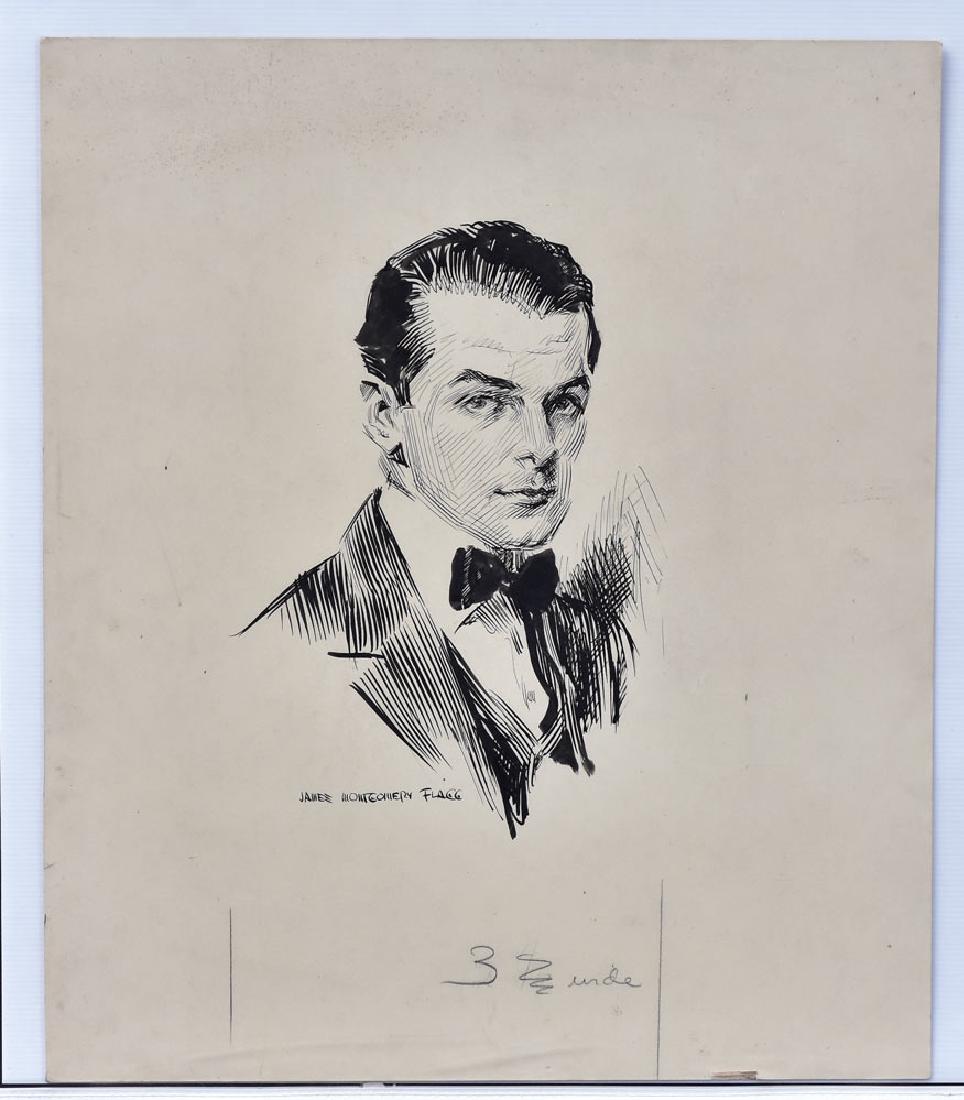 James Montgomery Flagg Original Illustration Art: "Business of Being a Bachelor", McClures Magazine 22" x 18 3/4" ink on artist's board signed lower left, titled verso