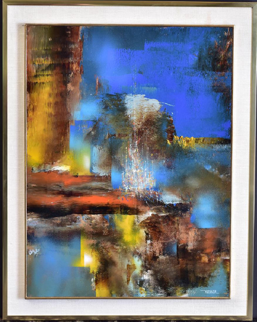 Leonardo Nierman: Untitled 31 1/2" x 23 1/2" oil on board signed lower right