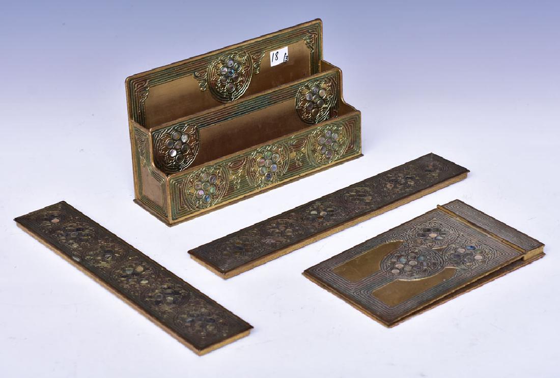 Tiffany Studios Abalone Pattern Desk Set Pieces (1 of 3)