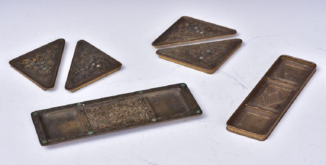 Tiffany Studios Bronze Desk Set Pieces (1 of 1)
