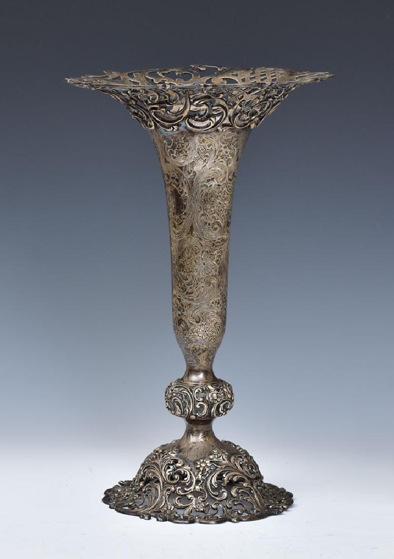 J. E. Caldwell Sterling Silver Pierced Vase (1 of 4)