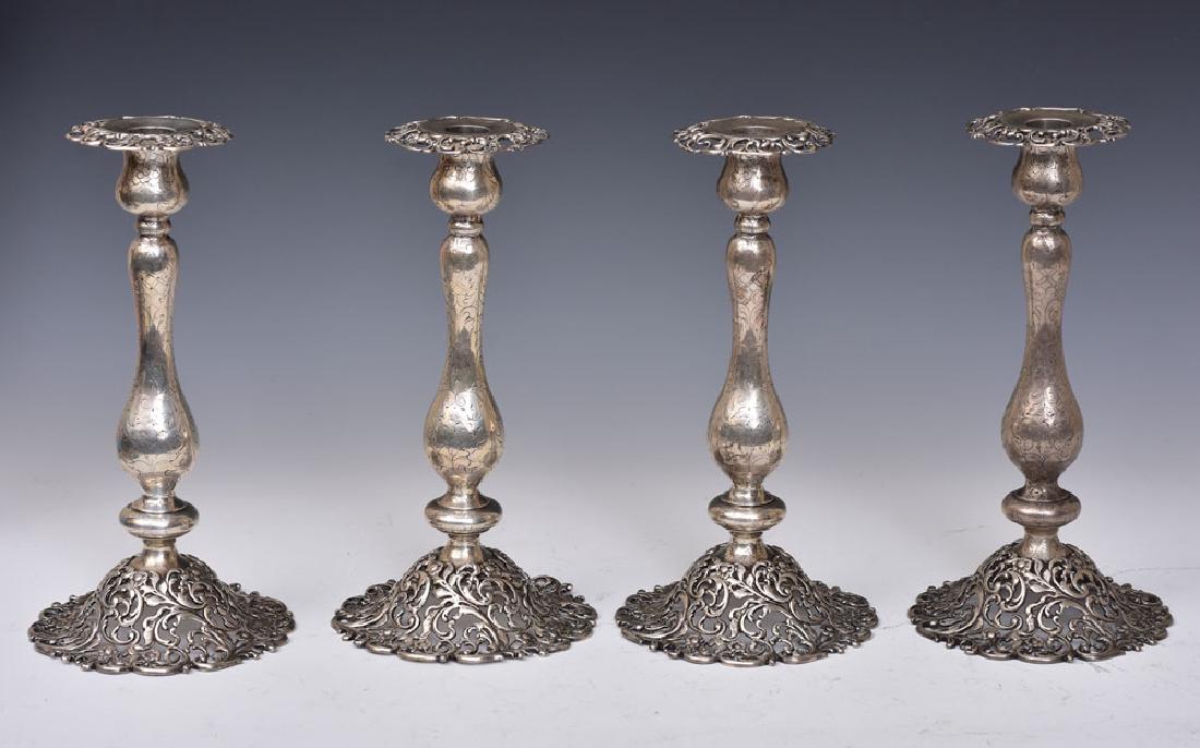 J. E. Caldwell Sterling Silver Candlesticks (1 of 3)