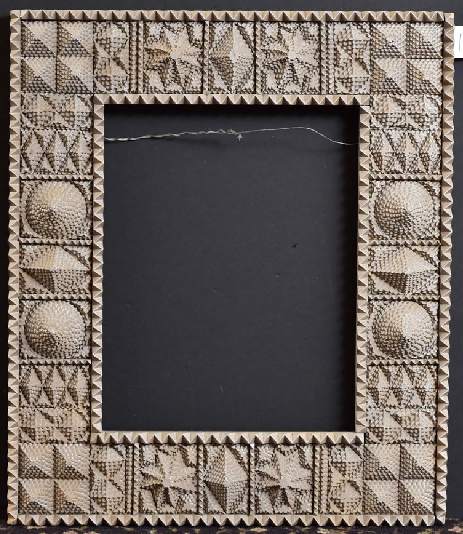American Tramp Art Carved Frame (1 of 3)