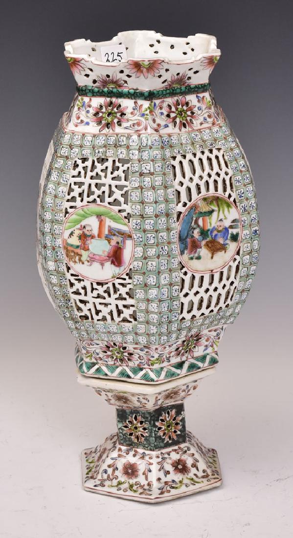 Chinese Porcelain Open Work Lantern (1 of 1)