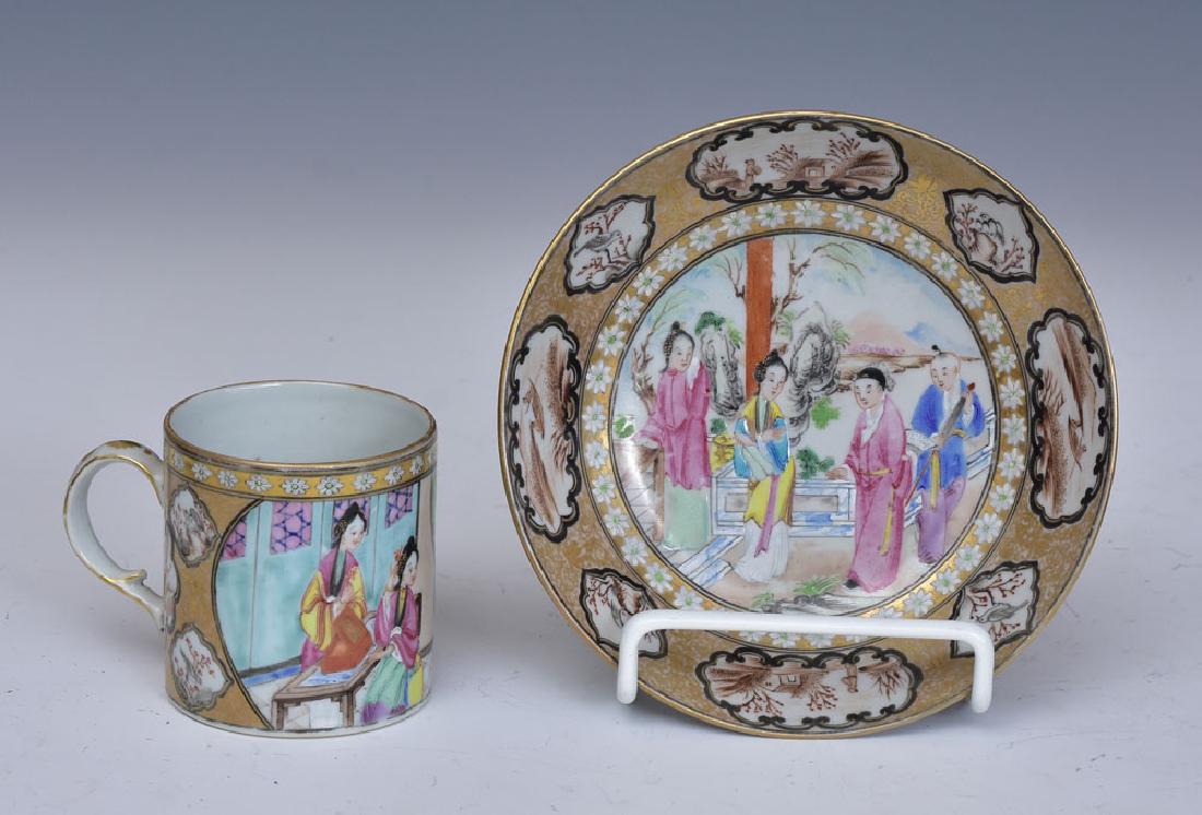 Chinese Export Cup and Saucer (1 of 3)