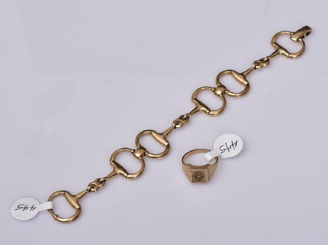 10k Gold Snaffle Bit Bracelet (1 of 1)