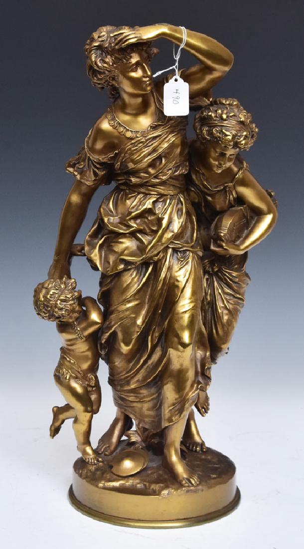 after Mathurin Moreau Gilt Bronze Statue (1 of 3)