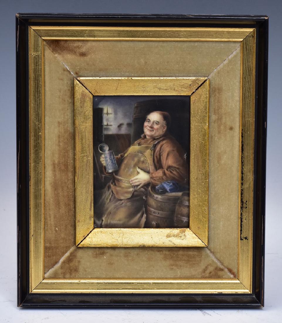 German Painted Porcelain Plaque (1 of 2)