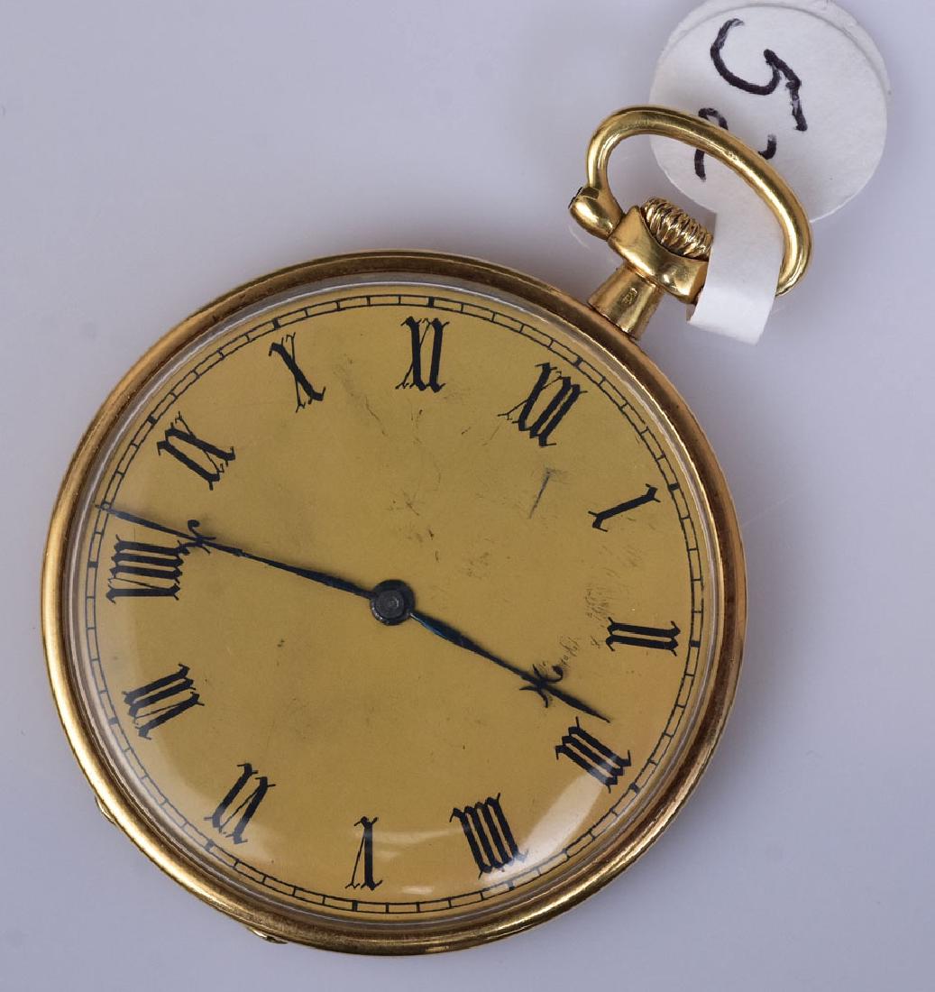 18k Gold Longines Pocket Watch: 1 3/4" diameter open face 34.8 dwt gross