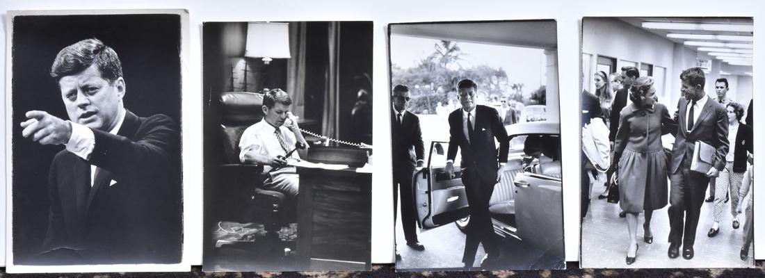 Kennedy Photographs (6): for Life Magazine each 13 1/2" x 9" by Leonard McCombe (2) Don Uhrbrock, Joe Scherchel (2) and Edward Clark