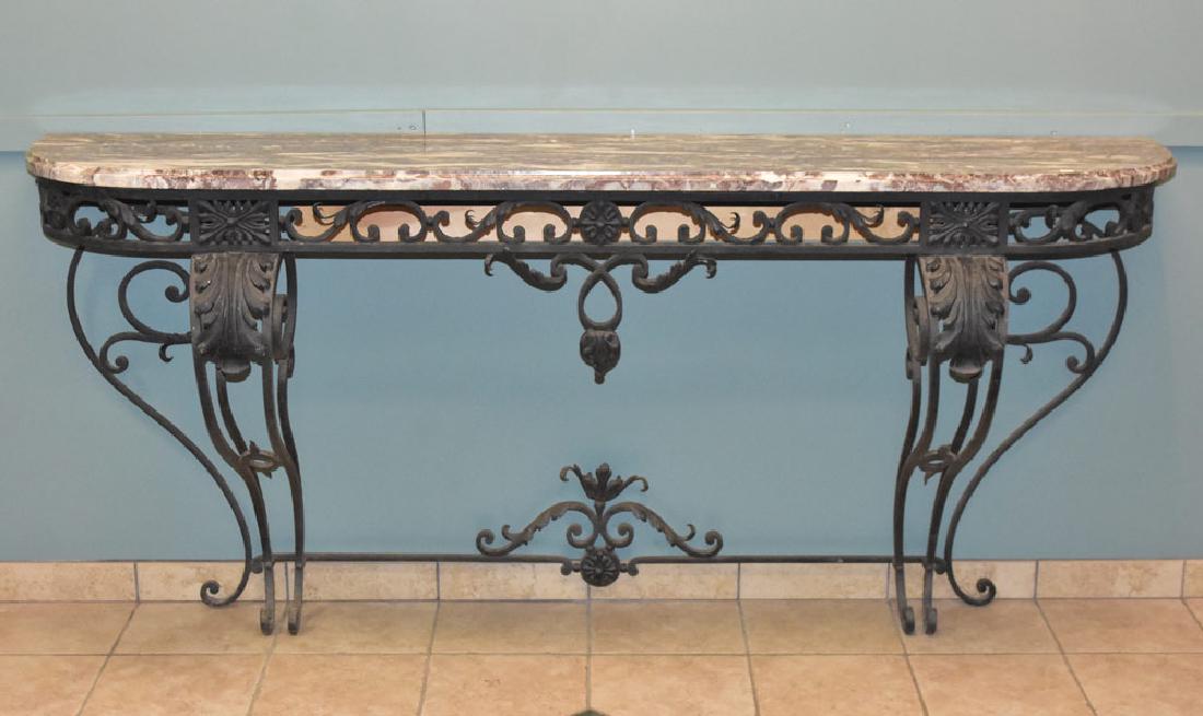 French Wrought Iron Console Table (1 of 7)
