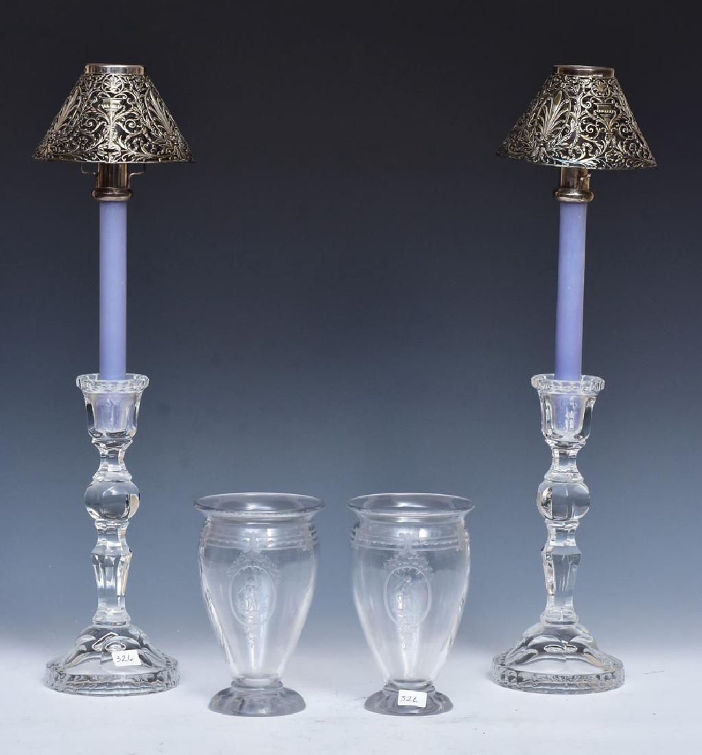 Hawkes Crystal Candlesticks and Vases (1 of 2)