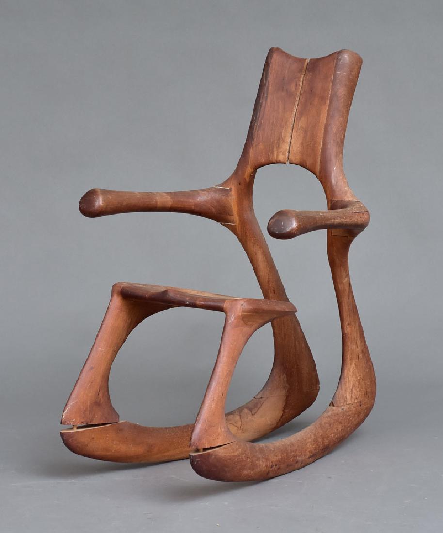 Bennett Sykes Blackburn Rocking Chair: 38" high unsigned last quarter 20th century