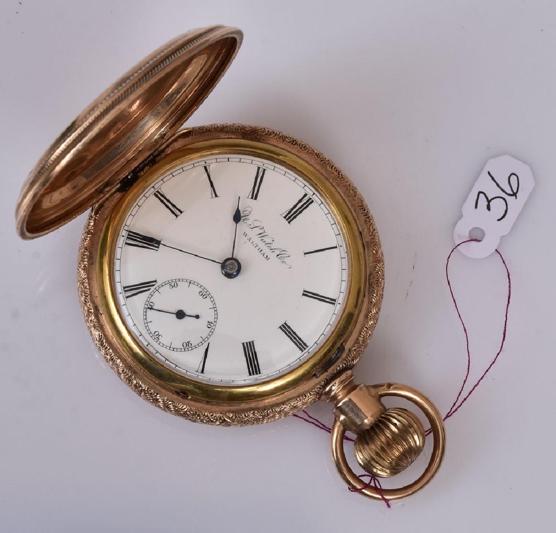 US Watch Company 14k Gold Pocket Watch (1 of 2)