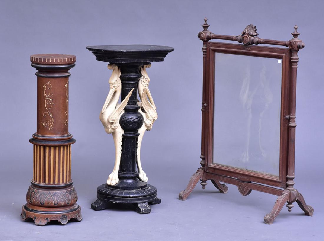 Two Victorian Pedestals and a Firescreen (1 of 5)