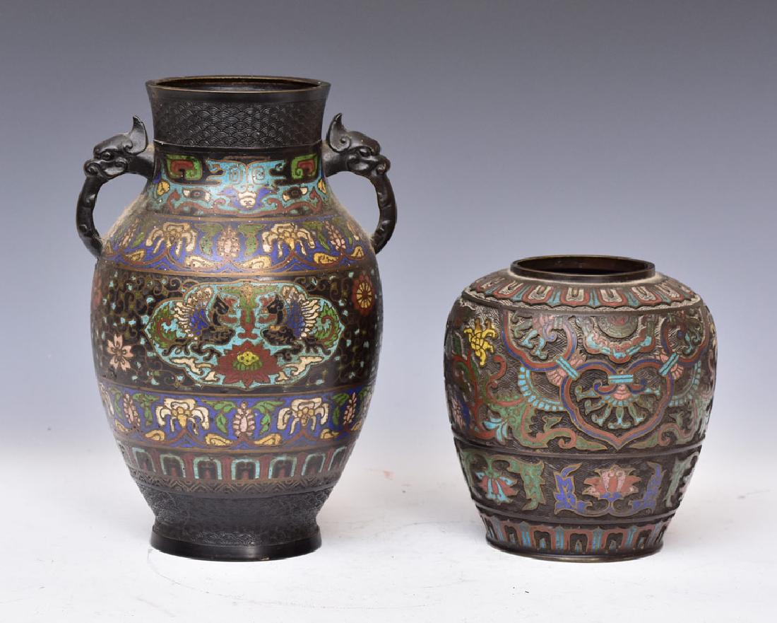 Two Chinese Cloisonne Vases (1 of 1)